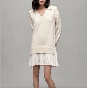 English Factory Cream Sweater Dress